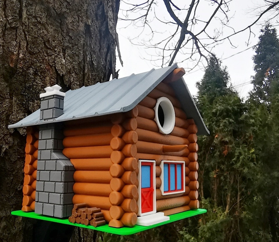 Vogelhaus Modell Blockhütte von Vogelstübli